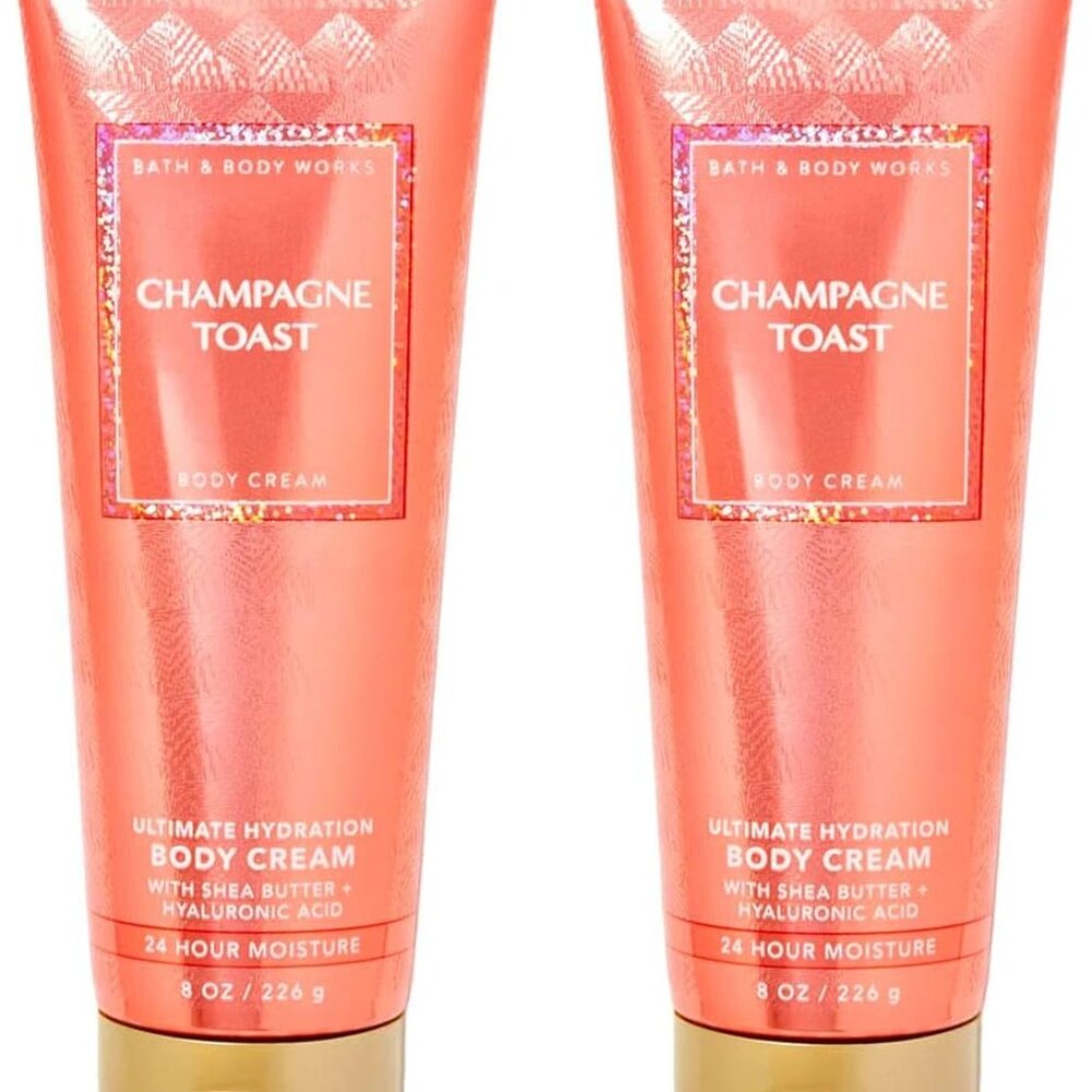 BATH & BODY WORKS CHAMPAGNE TOAST BODY CREAM 8 OZ 2 PACK NEW